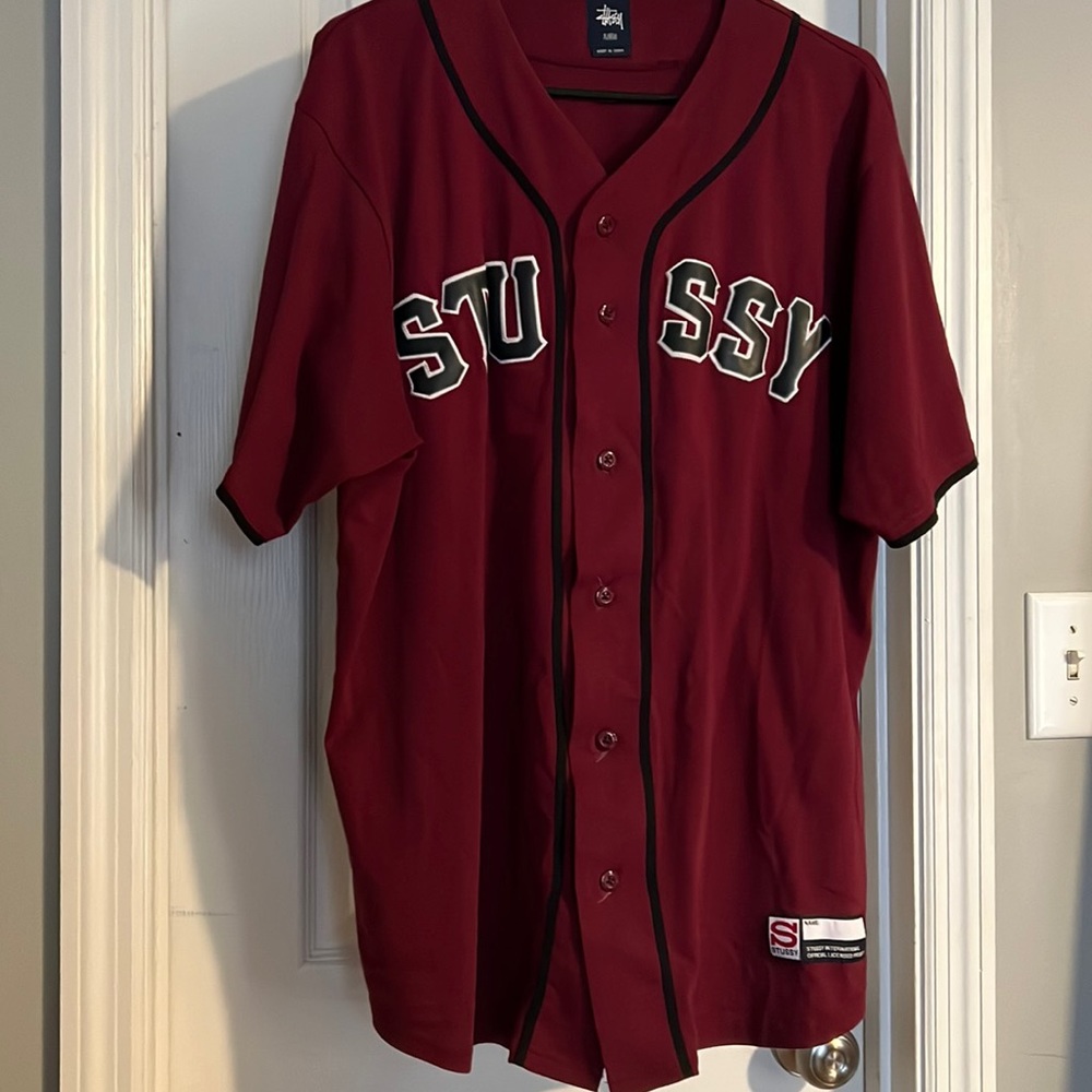 Mens Stussy baseball jersey